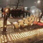27.01.2022 Kielce. Międzynarodowy Dzień Pamięci o Ofiarach Holokaustu. Uroczystość przed Menorą / Jarosław Kubalski / Radio Kielce