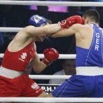 29.01.2022 Chęciny. Boks. Gala Suzuki Boxing Night 11. Damian Durkacz (Polska) vs. Magomed Schachidov (Niemcy) / Jarosław Kubalski / Radio Kielce