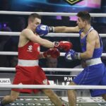 29.01.2022 Chęciny. Boks. Gala Suzuki Boxing Night 11. Damian Durkacz (Polska) vs. Magomed Schachidov (Niemcy) / Jarosław Kubalski / Radio Kielce