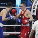 29.01.2022 Chęciny. Boks. Gala Suzuki Boxing Night 11. Damian Durkacz (Polska) vs. Magomed Schachidov (Niemcy) / Jarosław Kubalski / Radio Kielce