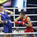 29.01.2022 Chęciny. Boks. Gala Suzuki Boxing Night 11. Bartosz Gołębiewski (Polska) vs. Arvydas Dainys (Litwa) / Jarosław Kubalski / Radio Kielce