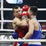 29.01.2022 Chęciny. Boks. Gala Suzuki Boxing Night 11. Bartosz Gołębiewski (Polska) vs. Arvydas Dainys (Litwa) / Jarosław Kubalski / Radio Kielce