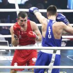 29.01.2022 Chęciny. Boks. Gala Suzuki Boxing Night 11. Bartosz Gołębiewski (Polska) vs. Arvydas Dainys (Litwa) / Jarosław Kubalski / Radio Kielce