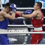 29.01.2022 Chęciny. Boks. Gala Suzuki Boxing Night 11. Bartosz Gołębiewski (Polska) vs. Arvydas Dainys (Litwa) / Jarosław Kubalski / Radio Kielce