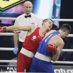 29.01.2022 Chęciny. Boks. Gala Suzuki Boxing Night 11. Bartosz Gołębiewski (Polska) vs. Arvydas Dainys (Litwa) / Jarosław Kubalski / Radio Kielce
