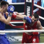 29.01.2022 Chęciny. Boks. Gala Suzuki Boxing Night 11. Bartosz Gołębiewski (Polska) vs. Arvydas Dainys (Litwa) / Jarosław Kubalski / Radio Kielce