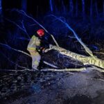 30.01.2022. Świętokrzyskie. Skutki przejścia orkanu Malik / KP PSP Włoszczowa