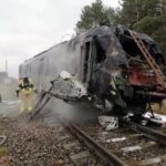 14.01.2022. Widełka. Zderzenie samochodu dostawczego z szynobusem / Komenda Wojewódzka PSP w Rzeszowie