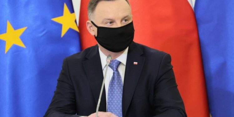 28.01.2022. Warszawa. Prezydent Andrzej Duda na Posiedzeniu rady Bezpieczeństwa Narodowego / Leszek Szymański / PAP