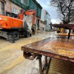 07.02.2022. Kielce. Remont ulicy Słowackiego / Wiktor Taszłow / Radio Kielce