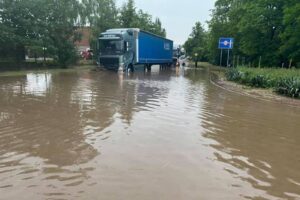 24.06.2021. Skalbmierz. Zalane miasto / Urząd Miasta i Gminy w Skalbmierzu