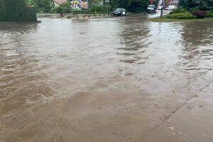 24.06.2021. Skalbmierz. Zalane miasto / Urząd Miasta i Gminy w Skalbmierzu