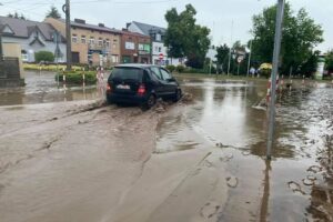 24.06.2021. Skalbmierz. Zalane miasto / Urząd Miasta i Gminy w Skalbmierzu