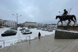 25.01.2022. Kielce. Plac Wolności / Wiktor Taszłow / Radio Kielce