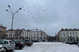 25.01.2022. Kielce. Plac Wolności / Wiktor Taszłow / Radio Kielce