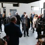 22.01.2021. Michniów. Wizyta wicepremiera Piotra Glińskiego w Mauzoleum Martyrologii Wsi Polskiej. Na zdjęciu (w środku od lewej): Krzysztof Słoń - senator, Krzysztof Lipiec - poseł, Agata Wojtyszek - poseł, Piotr Gliński - wicepremier; minister kultury, dziedzictwa narodowego i sportu, Anna Krupka - wiceminister sportu / WIktor Taszłow / Radio Kielce