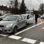 03.01.2022. Kielce. Ulica Krakowska. Wypadek / Wiktor Taszłow / Radio Kielce