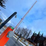 02.02.2022. Kielce. Naprawiony szlaban przy wyjeździe z Dworca Autobusowego / Wiktor Taszłow / Radio Kielce