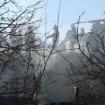 14.02.2022. Łączna. Pożar budynku mieszkalno-gospodarczego / Marcin Marszałek / Radio Kielce