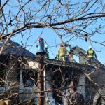 14.02.2022. Łączna. Pożar budynku mieszkalno-gospodarczego / Marcin Marszałek / Radio Kielce