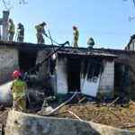 14.02.2022. Łączna. Pożar budynku mieszkalno-gospodarczego / Marcin Marszałek / Radio Kielce