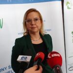 23.02.2022. Kielce. Targi ENEX i EKOTECH. Na zdjęciu: Anna Moskwa - minister klimatu i środowiska Anna Moskwa / Marcin Marszałek / Radio Kielce