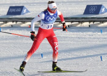 05.02.2022. Zimowe Igrzyska Olimpijskie - Pekin 2022. Polka Izabela Marcisz w narciarskim biegu łączonym / Grzegorz Momot / PAP