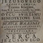 08.02.2022. Sandomierz. Magazyn starodruków Biblioteki Diecezjalnej w Sandomierzu. Na zdjęciu: druk sandomierskiej drukarni jezuickiej z 1730r. / Biblioteka Diecezjalna w Sandomierzu