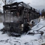 08.02.2022. Skarżysko-Kamienna. Pożar autobusu MPK / Paweł Sieczka / PSP Skarzysko
