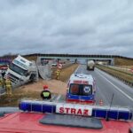 07.02.2022. Potok Mały. Wypadek na S7 / PSP Jędrzejów