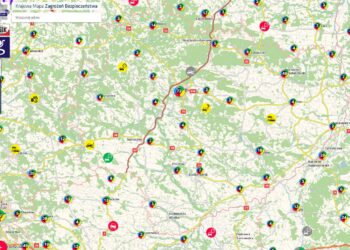 Krajowa Mapa Zagrożeń Bezpieczeństwa / mapy.geoportal.gov.pl / screen