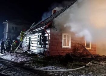 Pożar w miejscowości Trześniów / OSP KSRG Haczów