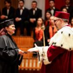 rektor UMFC prof. dr hab. Klaudiusz Baran, dr Elżbieta Pańtak, Klaudia Carlos-Machaj - dziekan Wydziału Tańca dr hab., prof. UMFC, dr Witold Biegański / Kielecki Teatr Tańca