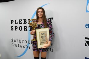 70. Plebiscyt Sportowy - Świętokrzyskie Gwiazdy Sportu 2021. Na zdjęciu: Karolina Młodawska, KKL Kielce - 3. miejsce w kategorii Sportowiec Roku / Echo Dnia