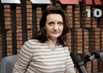 25.10.2021. Radio Kielce. Rozmowa Dnia. Na zdjęciu: Marzena Okła-Drewnowicz - poseł PO / Piotr Kwaśniewski / Radio Kielce