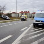 21.02.2022. Kielce. Wypadek na ulicy Szajnowicza-Iwanowa / Piotr Kwaśniewski / Radio Kielce
