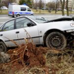 21.02.2022. Kielce. Wypadek na ulicy Szajnowicza-Iwanowa / Piotr Kwaśniewski / Radio Kielce