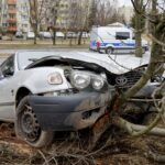 21.02.2022. Kielce. Wypadek na ulicy Szajnowicza-Iwanowa / Piotr Kwaśniewski / Radio Kielce