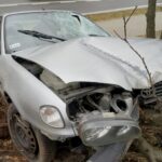 21.02.2022. Kielce. Wypadek na ulicy Szajnowicza-Iwanowa / Piotr Kwaśniewski / Radio Kielce