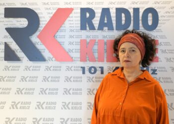 27.02.2022. Kielce. Polonijne Radio Kielce. Na zdjęciu: Irina Ostrovska / Kamil Król / Radio Kielce