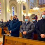 06.02.2022. Dwikozy. Na zdjęciu (od lewej): poseł Marek Kwitek, Krzysztof Szatan - sekretarz  zarządu powiatowego PiS w Sandomierzu, Waldemar Maruszczak - radny powiatu sandomierskiego / Marek Kwitek/Facebook