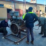 15.02.2022. Sandomierz. Przekazanie dwóch agregatów prądotwórczych ze Szpitala Specjalistycznego im. Ducha Świętego w Sandomierzu do Muzeum Wojska Polskiego w Warszawie / Starostwo Powiatowe w Sandomierzu