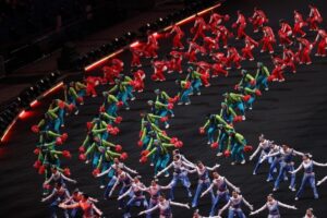 04.02.2022. Pekin. Ceremonia otwarcia Igrzysk Olimpijskich Pekin 2022 / Jerome Favre / PAP/EPA