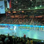 16.02.2022. EHL Liga Mistrzów, mecz: SG Flensburg-Handewitt - Łomża Vive Kielce / Wojciech Bolewski / Radio Kielce