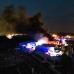 10.02.2022. Starachowice. Pożar hali / Jarosław Kubalski / Radio Kielce