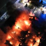 10.02.2022. Starachowice. Pożar hali / Jarosław Kubalski / Radio Kielce