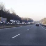 14.02.2022. Dąbrowa. Zderzenie dwóch samochodów ciężarowych na drodze krajowej nr 7 / Jarosław Kubalski / Radio Kielce