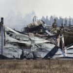 11.02.2022. Starachowice. Hala w Specjalnej Strefie Ekonomicznej, w której doszło do pożaru / Jarosław Kubalski / Radio Kielce