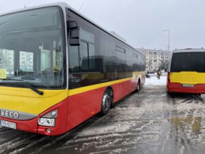 20.01.2021 Końskie. Autobusy miejskie / Magdalena Galas-Klusek / Radio Kielce