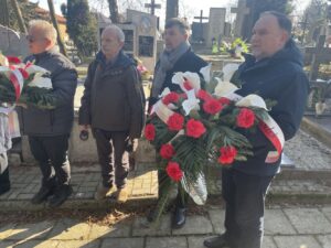 14.02.2022. Sandomierz. 80 rocznica przemianowania ZWZ w AK. Na zdjęciu (pierwszy z prawej) poseł PiS Marek Kwitek / Grażyna Szlęzak-Wójcik / Radio Kielce